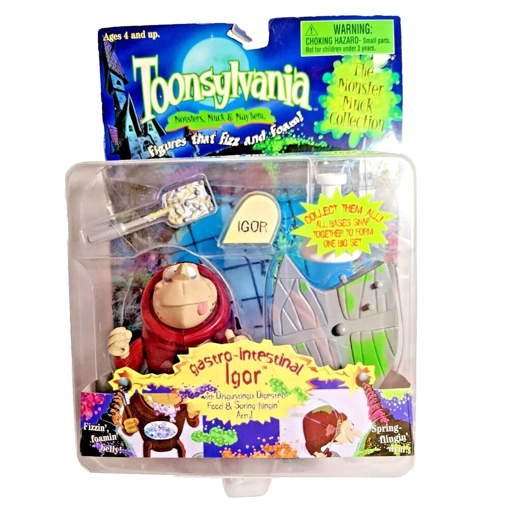 Toonsylvania Gastro-Intestinal Igor Action Figure 1998 Unopened Toy Island Gift